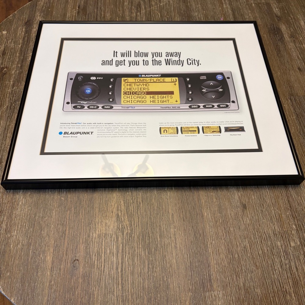 Veg Blaupunkt TravelPilot RNS 149 Chicago Windy City Car Audio Print Ad Framed - Picture 5 of 7